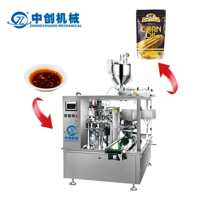  Zongchuang Machinery Spand up automatico personalizzato Spout Pouch prefatto Sacco DOYPACK Blackcumin Oil Packing Machine