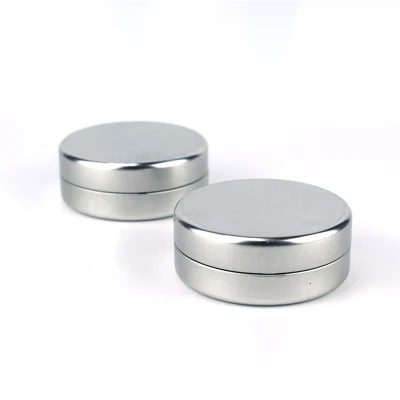 Confezione da barilette in metallo stampato senza plastica 0.25 Oz Piccolo stagno in argento con ampio spazio per l&prime;etichettatura