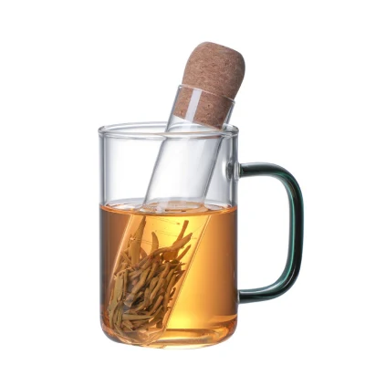 Nuovo design filtro per tè in vetro borosilicato di alta qualità Succhieruola per tè per infusore