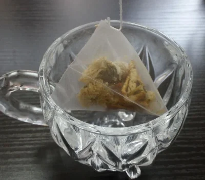 Sacchetti per filtro del tè monouso in nylon Pyramid con cordino di traino termosaldabile