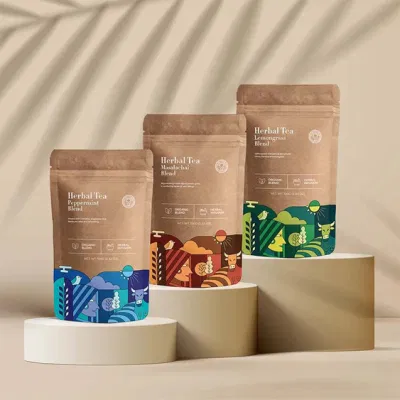 Snack tè cioccolato confezionamento zip con valvola caffè a fondo piatto Borsa a tracolla