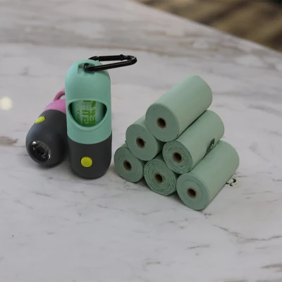 Fabbrica Commercio all&prime;ingrosso Compostable monouso PET biodegradabile cane di amido di mais Sacchetto per rifiuti