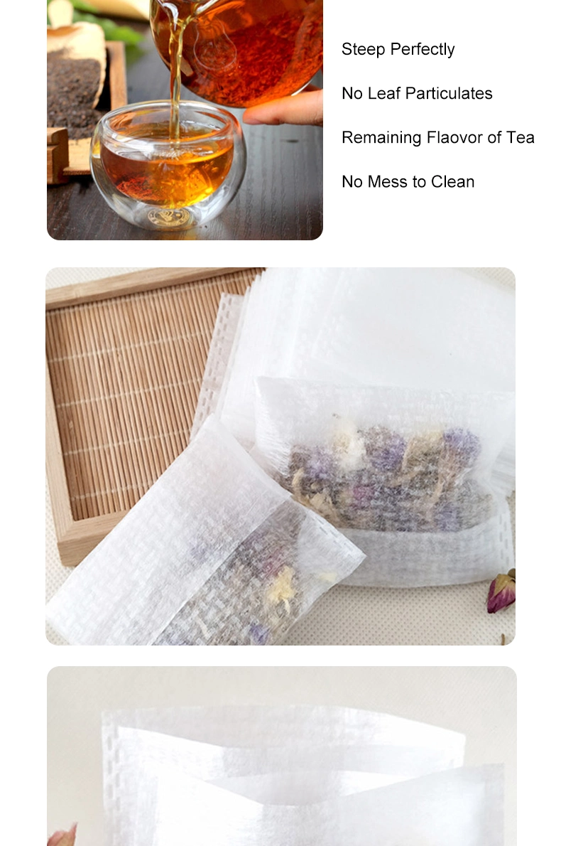75 X 80mm PLA Biodegraded Corn Fiber Filter Bags Fold Close