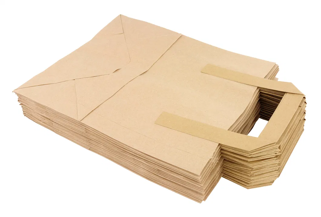 FSC Bespoke Disposable Brown Paper Takeaway Food Packaging Kraft Bag for Coffee Tea Flowers Shopping Clothes Shoes