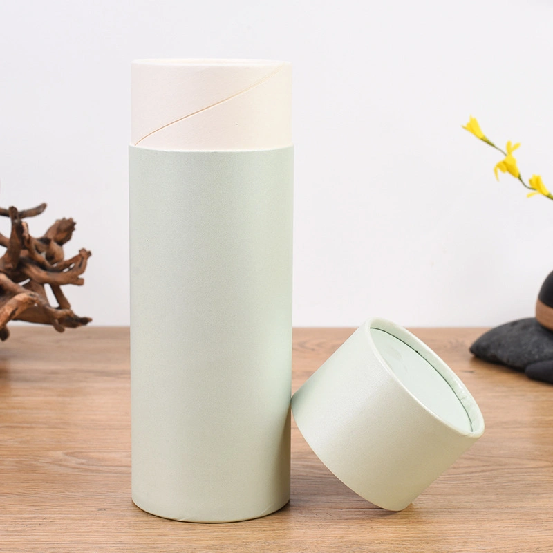 Cute Fancy Art Paper Round Tube Cylindrical Corrugated Paper Tea Coffee Paper Jar