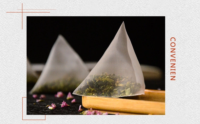 Custom Printed Pyramid Biodegradable Tea Packaging Nylon Tea Bag