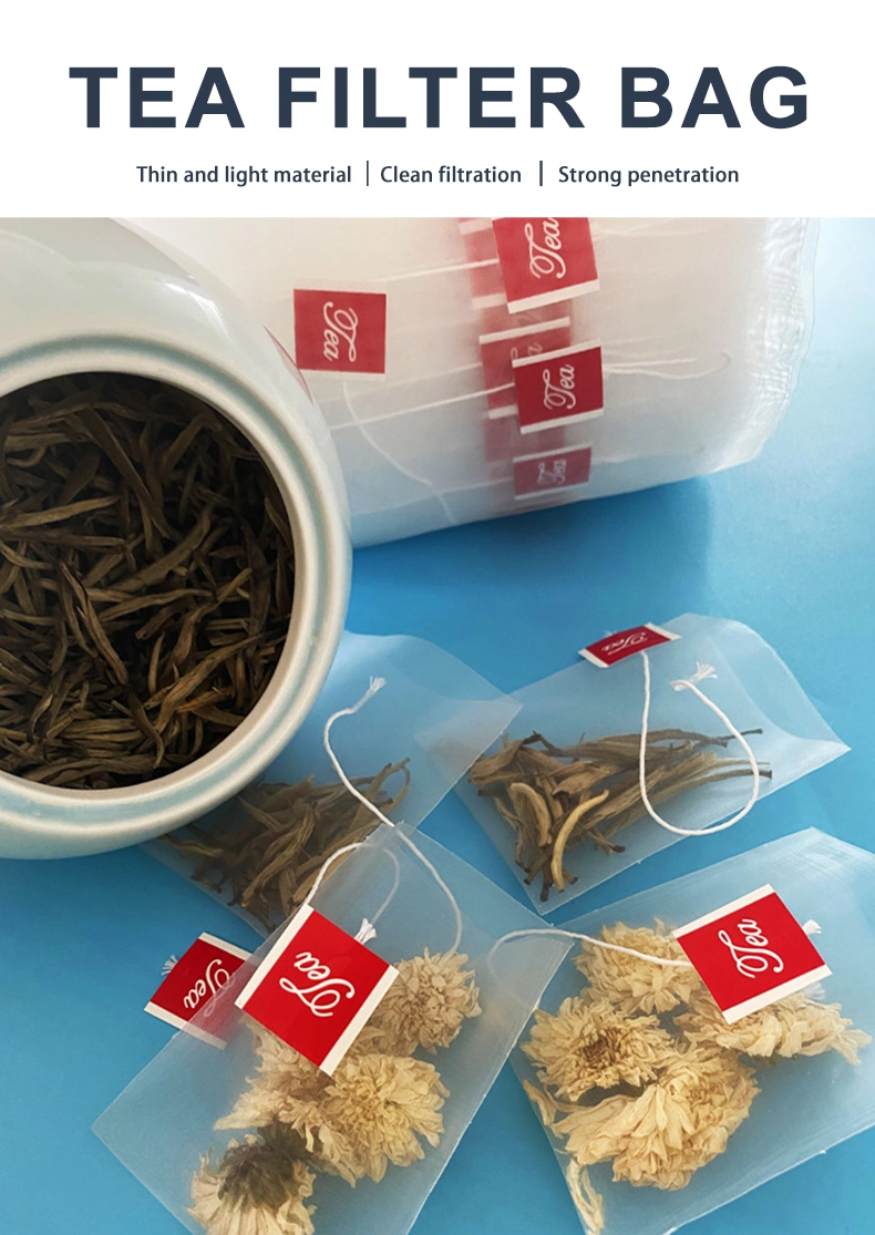 Green Tea Bags Biodegradable Filter with String Paper Tag