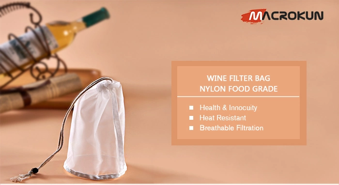 20-500 Mesh Support Customization (mesh/inch) Wine Filter Nylon Bag