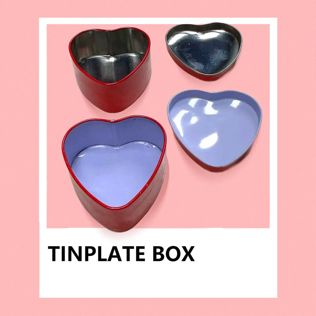 Wholesale Tinplate Heart Candy Box Wedding Candy Empty Box