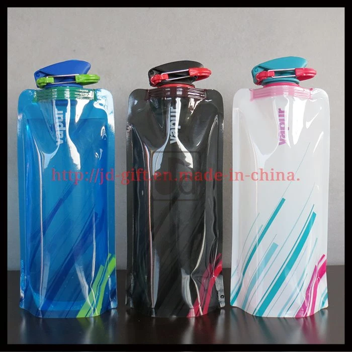 Reusable Drink Packaging Plastic Bag with Nozzle and Hook