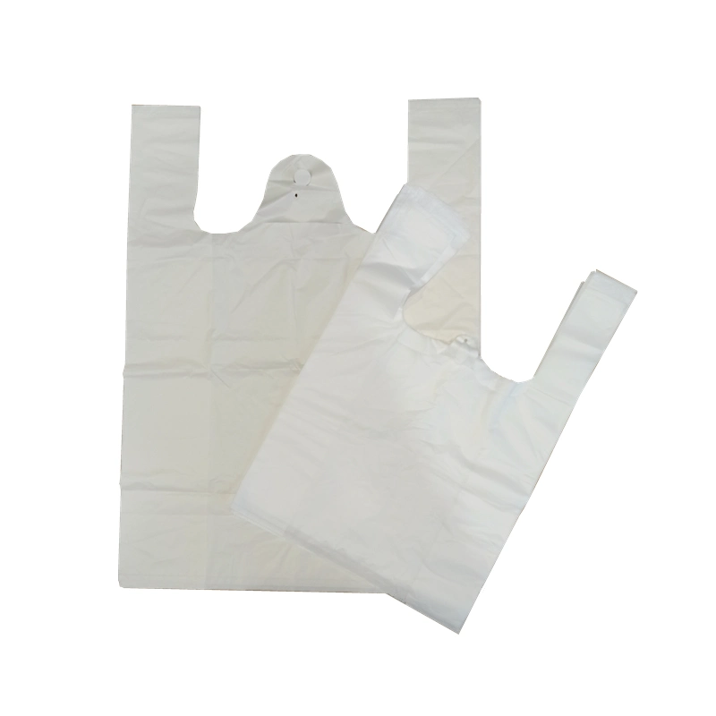 Biodegradable Eco-Friendly Biodegradable Plastic Shopping Bags Tshirt Handle Bag