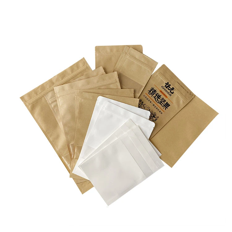 Customized Degradable Plastic Bags/Stand up Sealing Bags Food Grade with Zipper and Tear Notches/Clear Windows