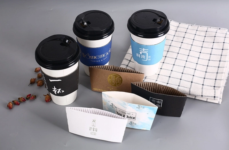 Wholesale Corrugated Paper Portable Cup Holder Milk Tea Coffee Beverage Packaging Cup Holder