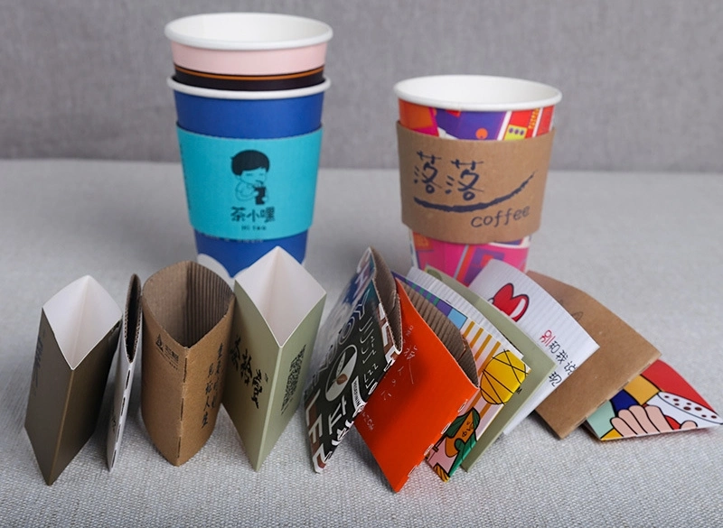 Wholesale Corrugated Paper Portable Cup Holder Milk Tea Coffee Beverage Packaging Cup Holder