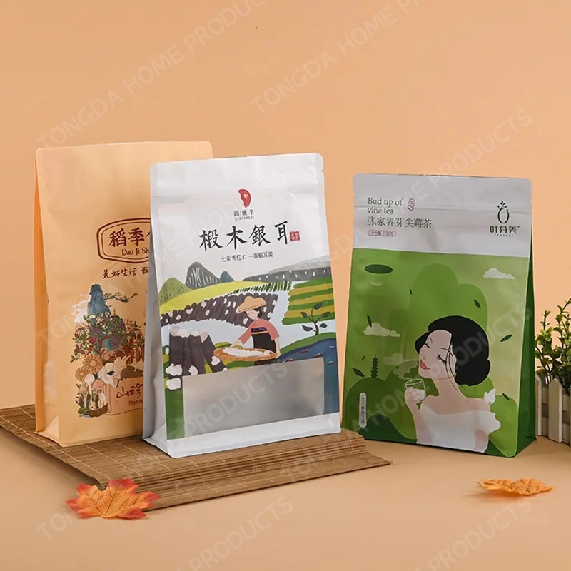 Aluminum Foil Stand up Food Cereals Nuts Plastic Packaging Bag Sealed Moisture-Proof Bag Lamination Food Packaging Mylar Ziplock Bag