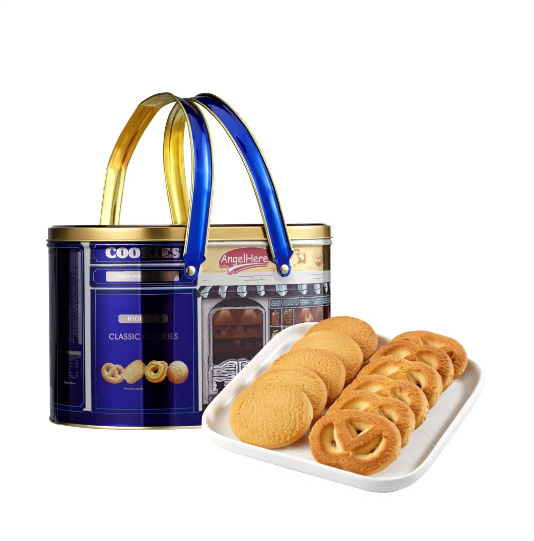 Quyuan Angelhere Brand Danish Flavor Butter Cookies 600g/Tin Handle Package