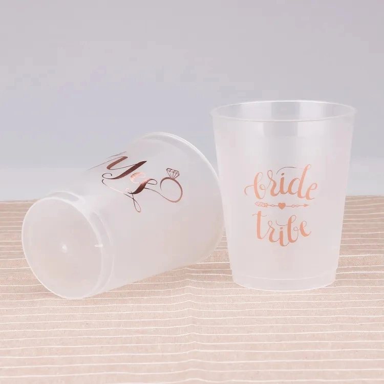 Food Grade Plastic 15oz 16oz PP Disposable Bubble Tea Cup with Lids for Cold Drinks Like Iced Coffee, Soda and Juice