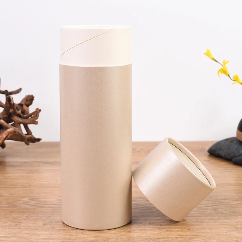 Cute Fancy Art Paper Round Tube Cylindrical Corrugated Paper Tea Coffee Paper Jar
