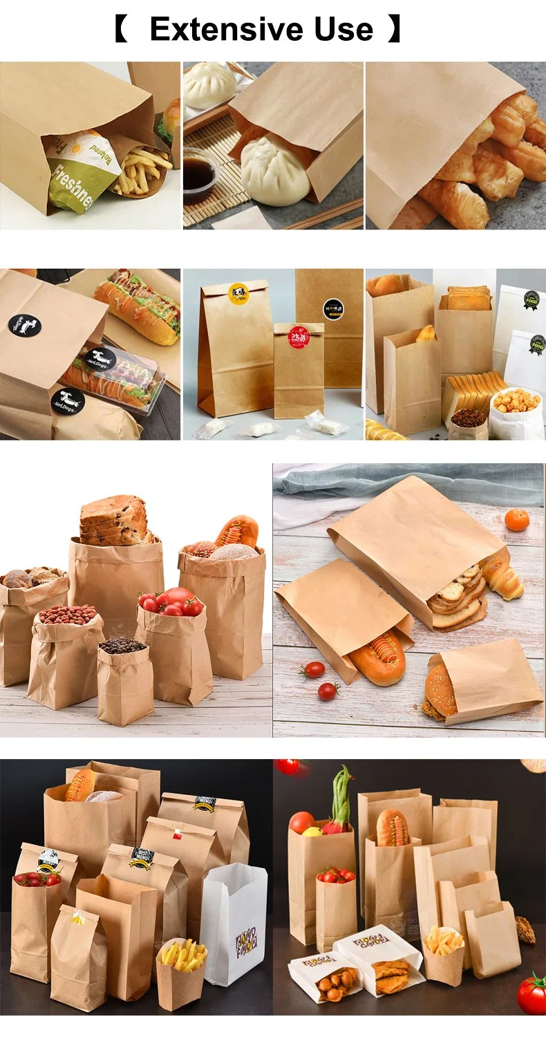 Waffles Crafts Paper Warm Bread Kraft Papers Bag