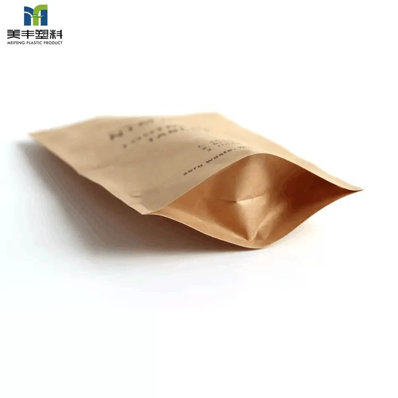 Food Packaging Plastic Bag Custom Logo PLA Coffee Tea 100% Biodegradable Materials Eco-Friendly Stand up Pouch Kraft Paper PE Ziplock Bag Nuts Coffee Packaging