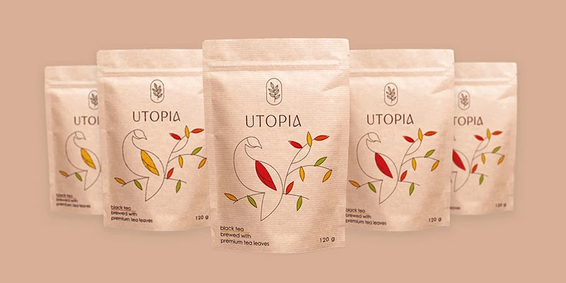 Personalized Kraft Paper Biodegradable Compostable Herbal Tea Packaging