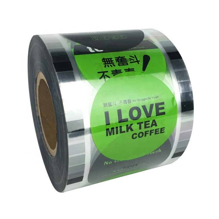 Customized Color Heat Seal Mylar Pet Milk Tea Coffee Juice Drinks Plastic Cup Sealing Packaging Film