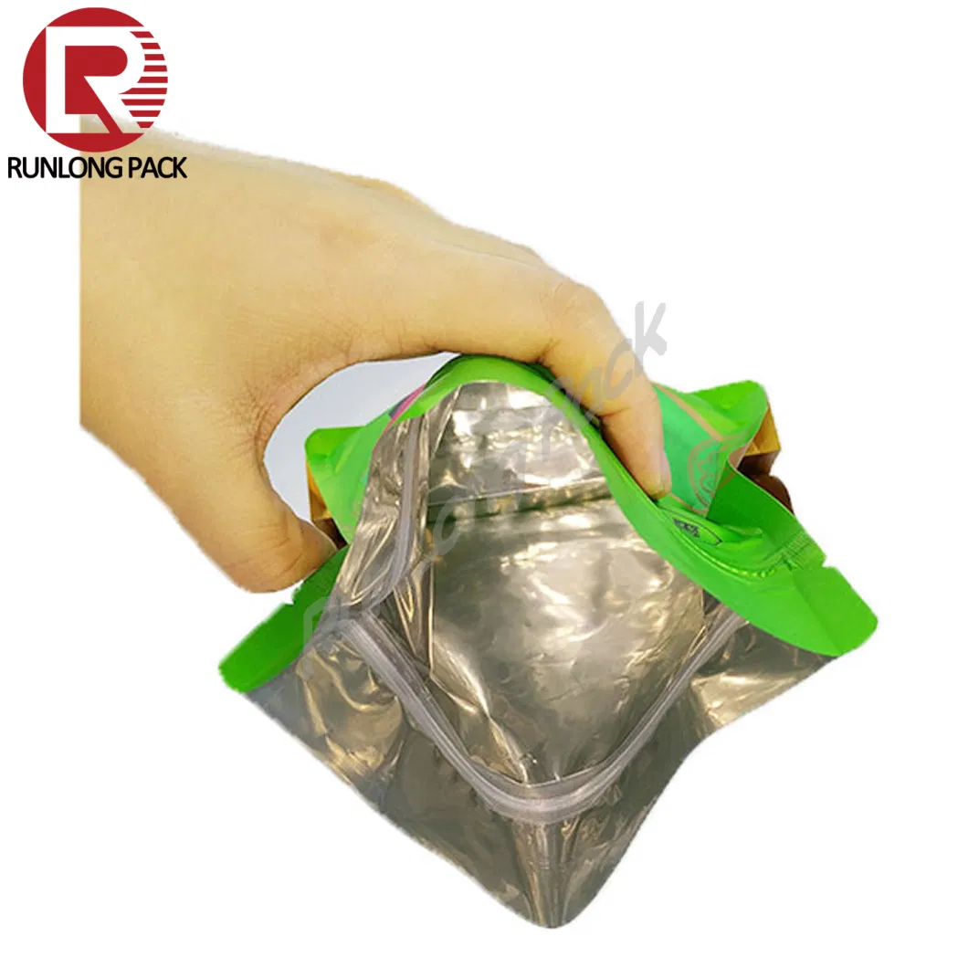 Made in China 250g Resealable Empty Mylar Aluminum Foil Tea Bags with Zipper