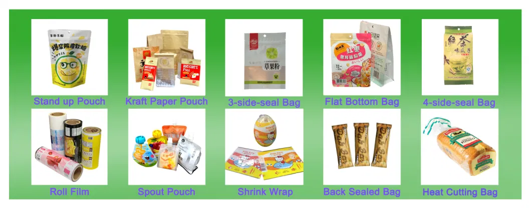 Vivid Designed and High Quality Plastic Cookie Snack Biscuit Candy Package with Flat Bottom