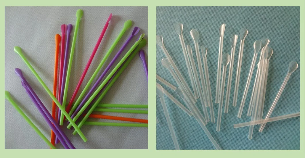 Disposable Spoon Type Straw Single Individually Packaged Milkshake Smoothie Colorful Bubble Tea Straw with Spoon