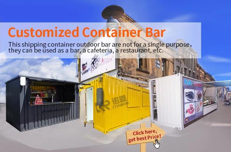 New 2023 20FT 40FT Prefab Detachable Container Coffee Shop Restaurant Luxury Container Bar Flat Pack