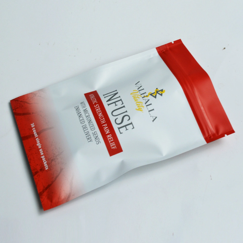 Custom Printing Wholesale Small Heat Sealable Three Side Seal Matte Sachet Empty Coffee Tea Food Packaging Bag