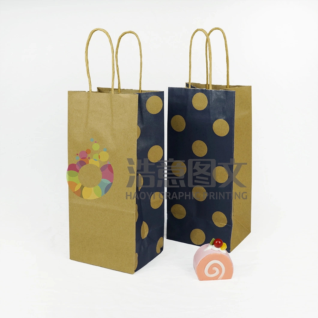 China Wholesale Kraft Paper Bag Milk Tea Beverage Handbag Packaging