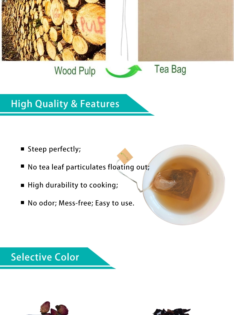 Chlorine Free Trapezoid Filter Paper Tea Bag, Made of Manila Hemp Paper, Can Custom Tags, Could Be Composable Biodegradable