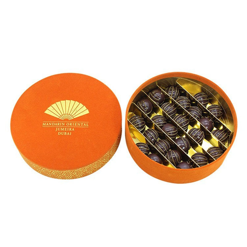High Quality and Beautiful Chocolate Packaging Box with Decorative Stripes and Bows