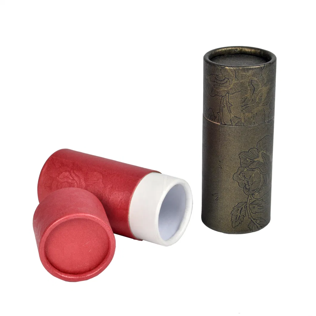 Paper Cylinder Box Customized Printing Logo Recyclable Kraft Paper Tube Packaging for Puzzles Tea Tubes