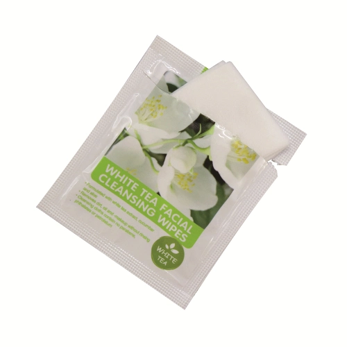 Individually Packaged White Tea Facial Cleansing Wet Wipes