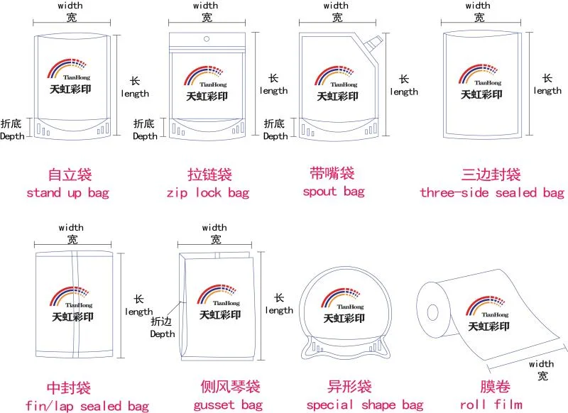 for Bubble Tea Stand up Pouch Tea Plastic Bags