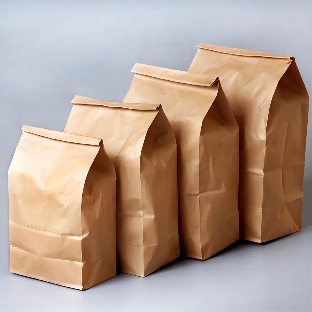 FSC Bespoke Disposable Brown Paper Takeaway Food Packaging Kraft Bag for Coffee Tea Flowers Shopping Clothes Shoes