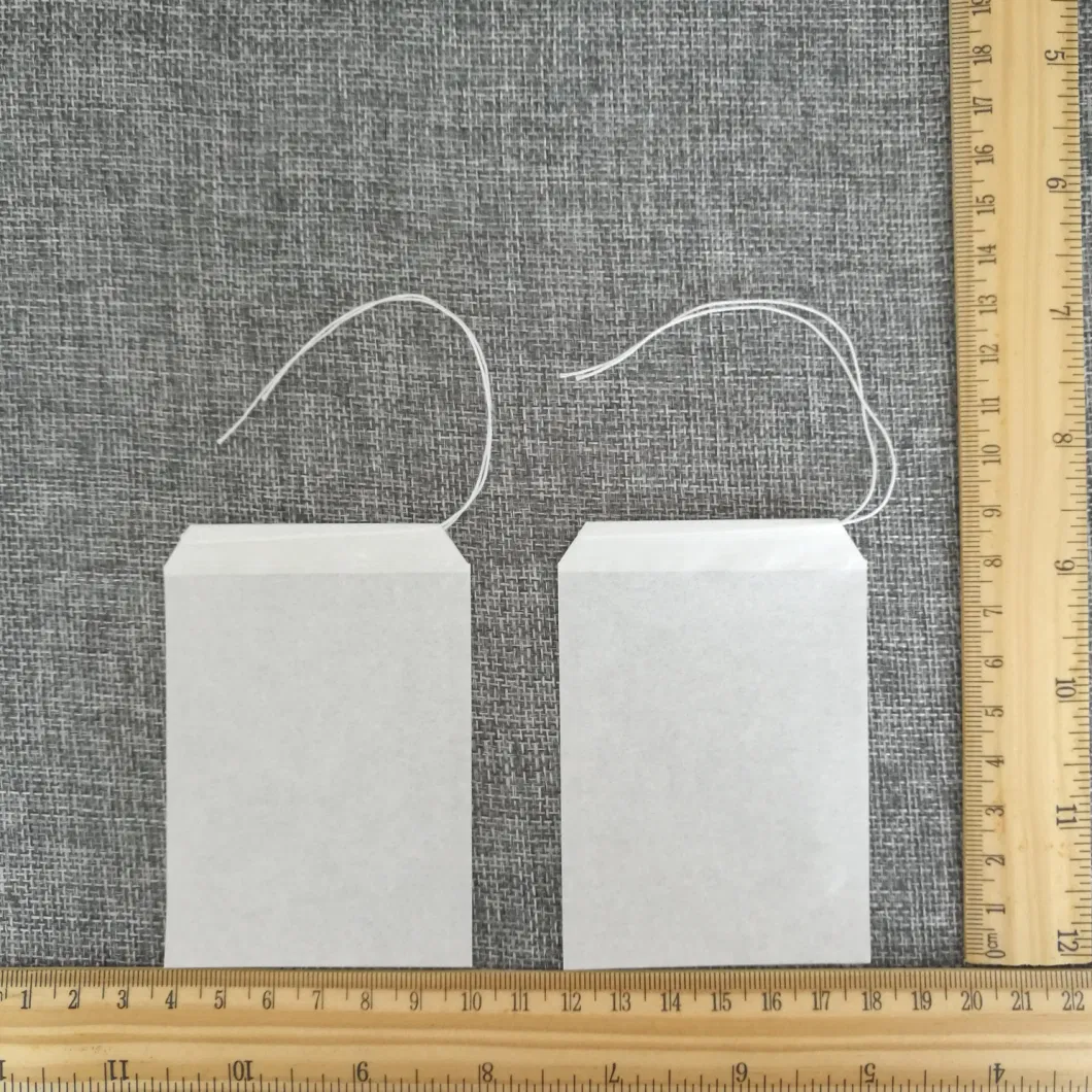 6*8cm Empty Filter Paper Bag Biodegradable Drawstring Individual Tea Bags with Strings
