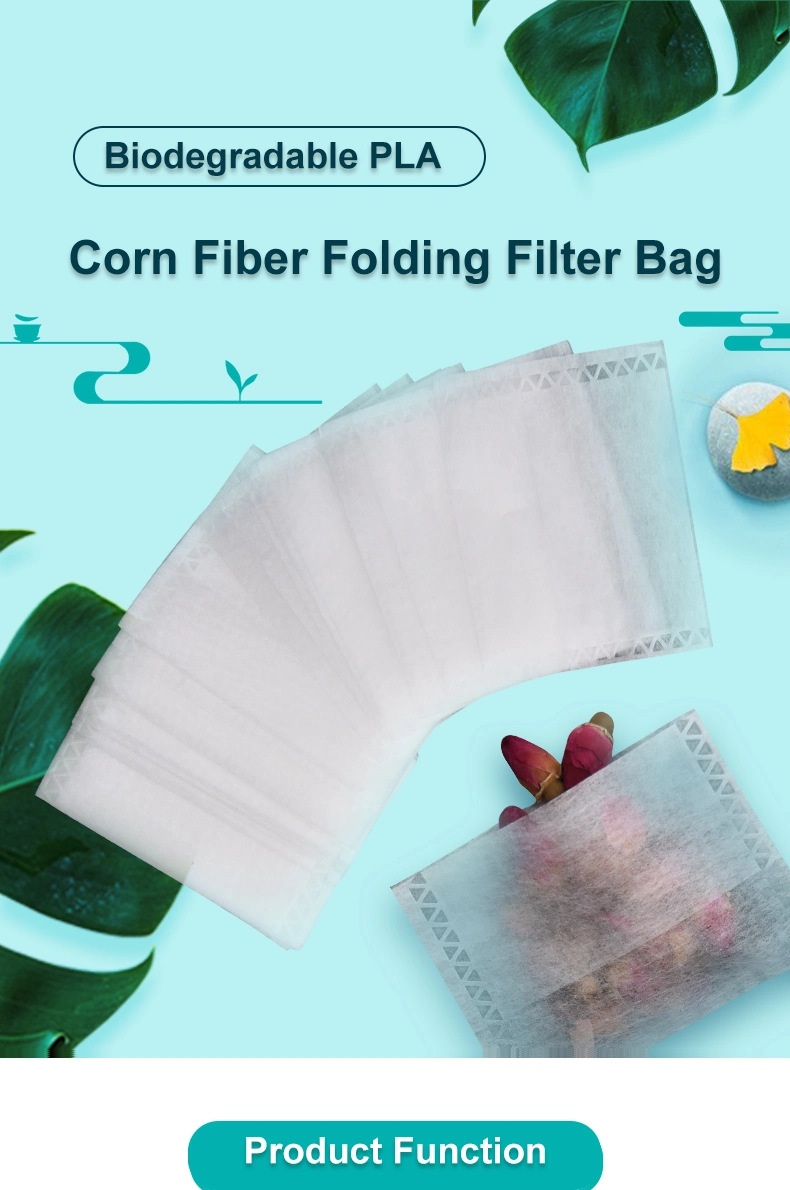 65 X 70mm Fold Close Biodegraded Tea Strainer Bag Opposite Fold