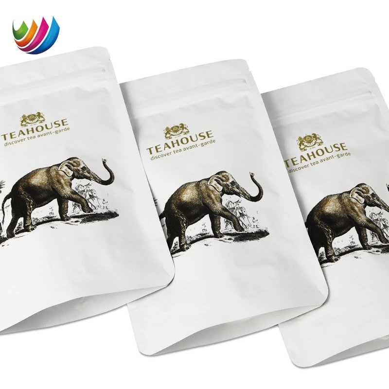 China Manufacturer Customized Printing Ziplock Plastic Stand up Pouch Coffee Food Packaging Bag with Resealable Zipper