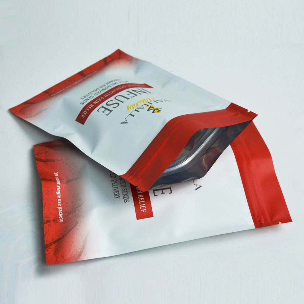 Custom Printing Wholesale Small Heat Sealable Three Side Seal Matte Sachet Empty Coffee Tea Food Packaging Bag