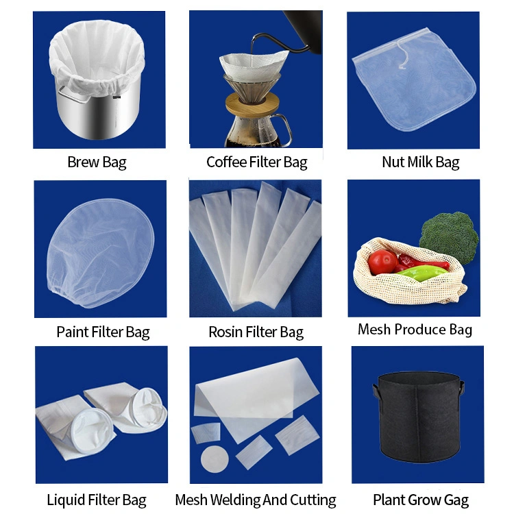 80 120 180 Micron Food Grade Nylon Rosin Press Filter Mesh Bags