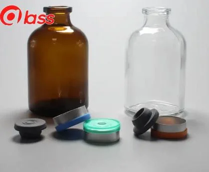 China Manufacturer 60ml 75ml 100ml Empty Amber Glass Pharmaceutical Glass Bottles Medicine Bottle Custom