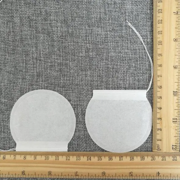 Diameter 6cm Biodegradable Eco-Friendly Round Corn Fiber Empty Tea Bag for Packaging