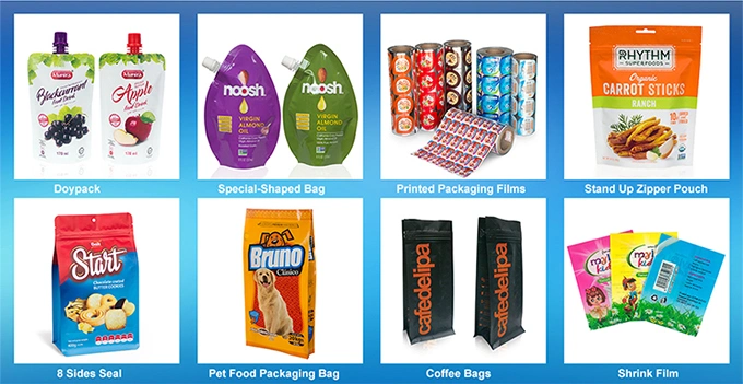 New Type Stand up Biodegradable Food Sealing Custom Zipper Bag Colorful Stand up Pouch Packaging for Coffee Tea