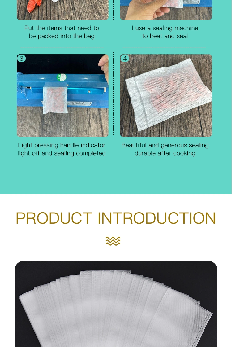 60X80mm Non-Woven Fabric Heat Sealing Empty Tea Bag Suitable for Travel