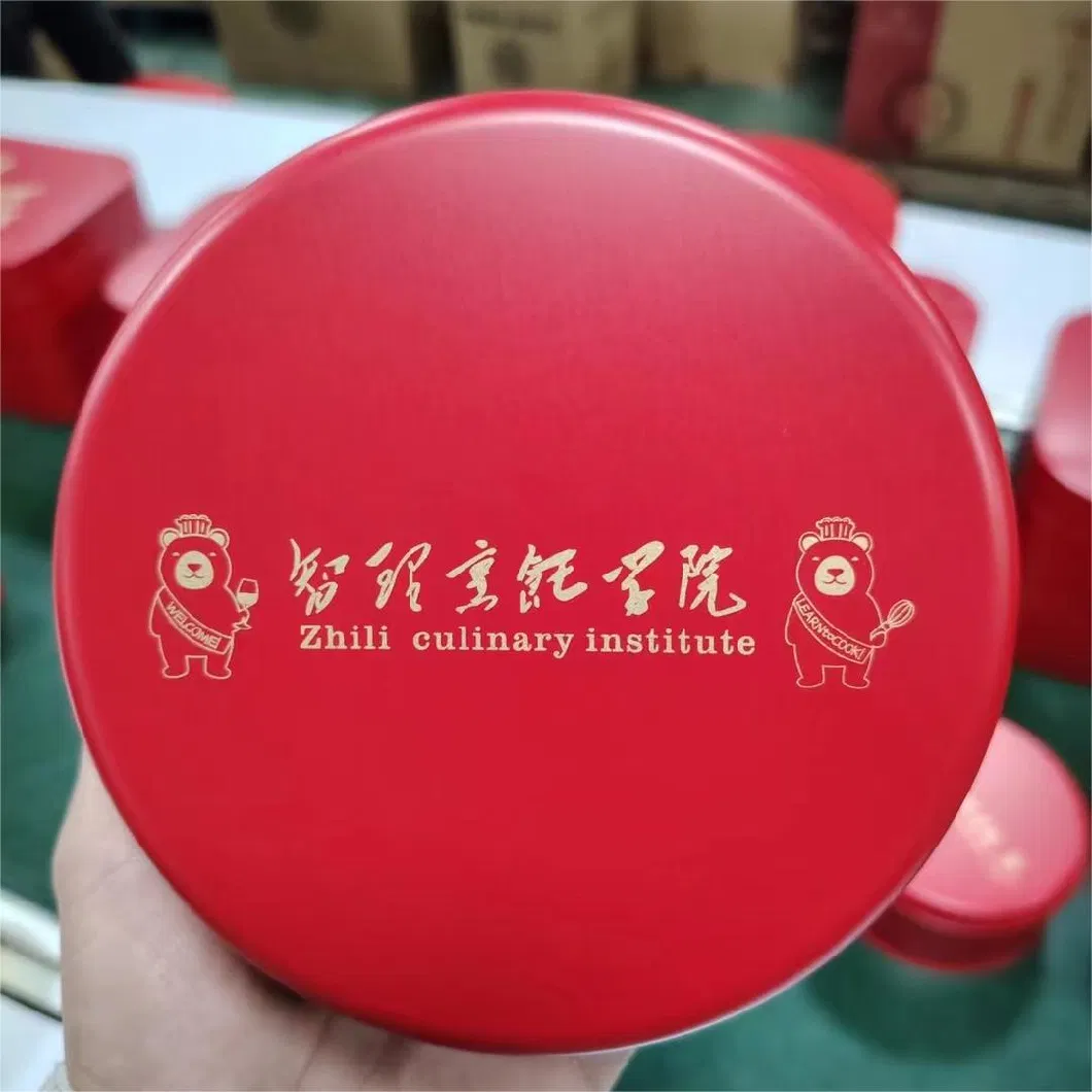 Factory Wholesale Tinplate Biscuit Storage Container Round Metal Box/Can Christmas Cookie Tin Packaging