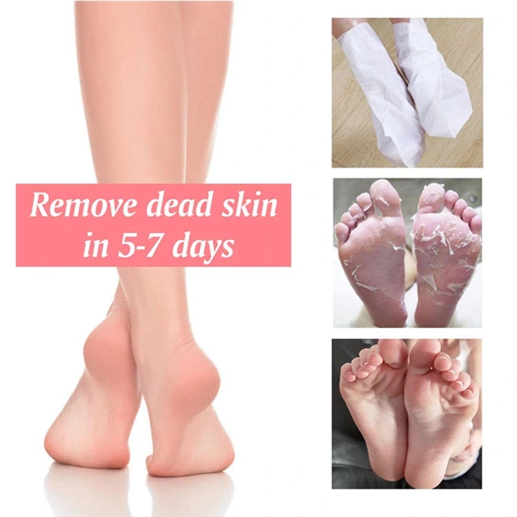 Factory Custom Foot Peel Mask 5 Pack for Cracked Heels, Dead Skin &amp; Calluses