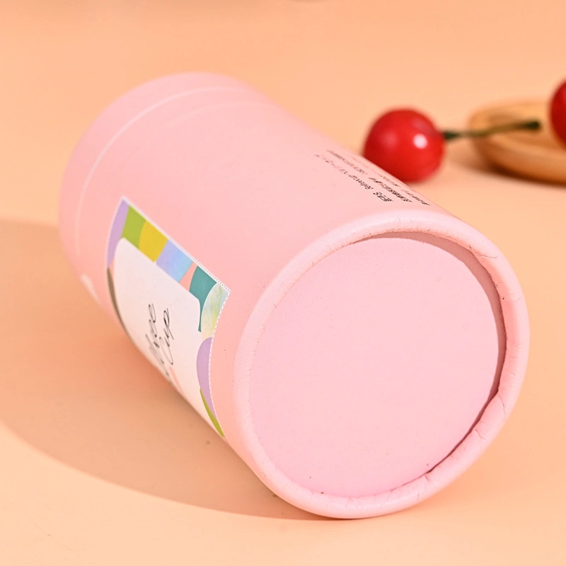 Easy to Tear Lid Dry Fruit Coffee Flower Tea Food Grade Paper Tube Cylinder Paper Box Can